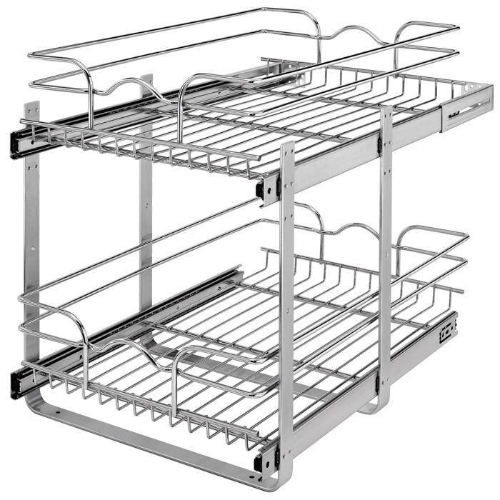 Rev A Shelf Tier Wire Pull Out Cabinet Drawer Basket Reviews Wayfair